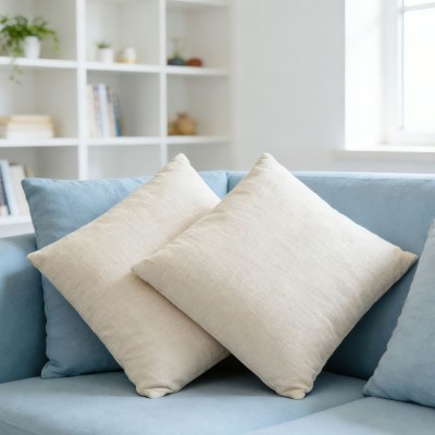 New Solid Color Pillow Cover, Decorative Cushion & Lumbar Support for Sofa & Bed