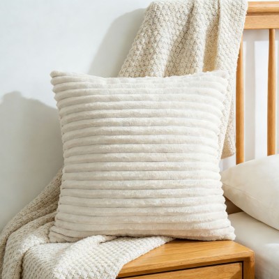 Thick Plush Cushion Cover, Lumbar Support Pillow for Office Chair, Nap Pillow for Sofa, Living Room & Bed, Includes Insert, Suitable for All Seasons