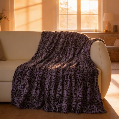 Rabbit Fleece Printed Blanket, Air Conditioning Blanket, Cover Blanket, Bedroom TV Blanket, Office Nap Blanket
